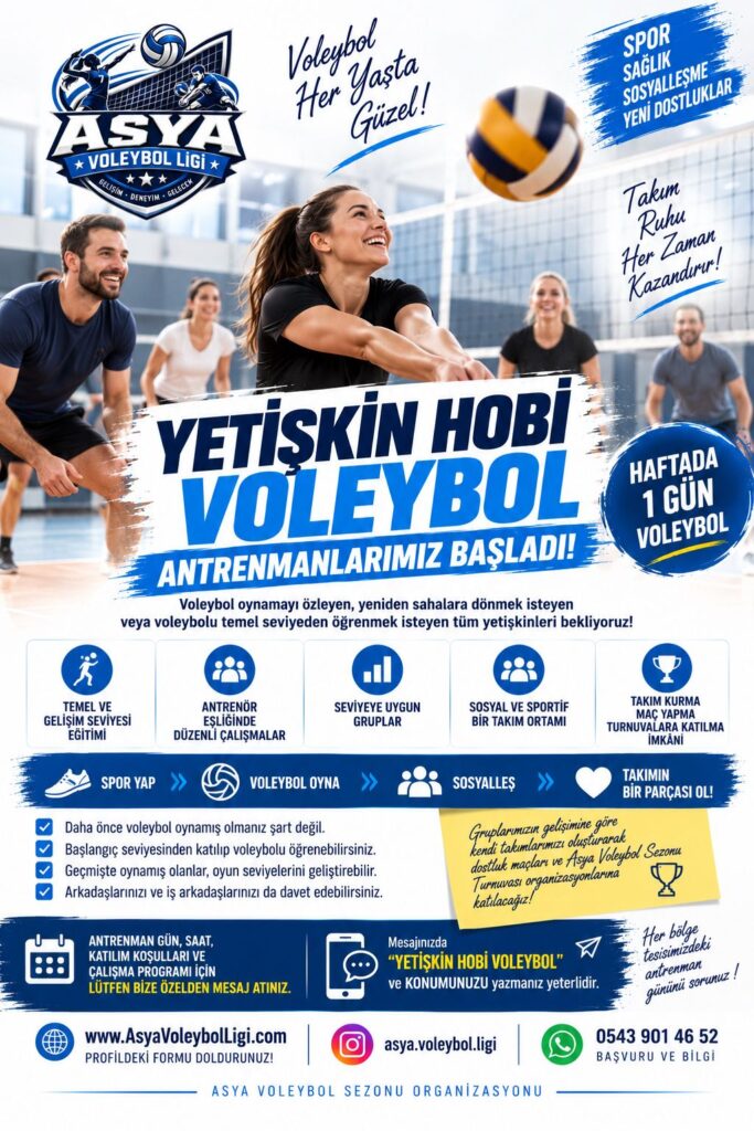 Hobi Voleybol Başvuru için Tıklayın..!